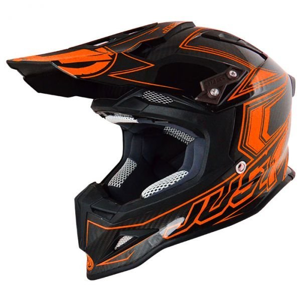 картинка Кроссовый шлем JUST 1 J12 Carbon FLUO Helmet Orange 